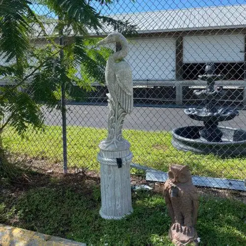 Ethans Courtyard and Patio | Bird Sculpture Garden Statue | Bonita Springs | Water Fountains, Wall Fountains, Mailboxes, and more
