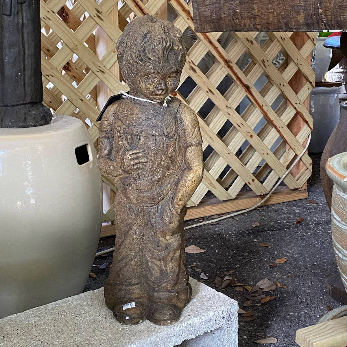 Ethans Courtyard and Patio | Children Stone Garden Sculptures | Bonita Springs | Water Fountains, Wall Fountains, Mailboxes, and more