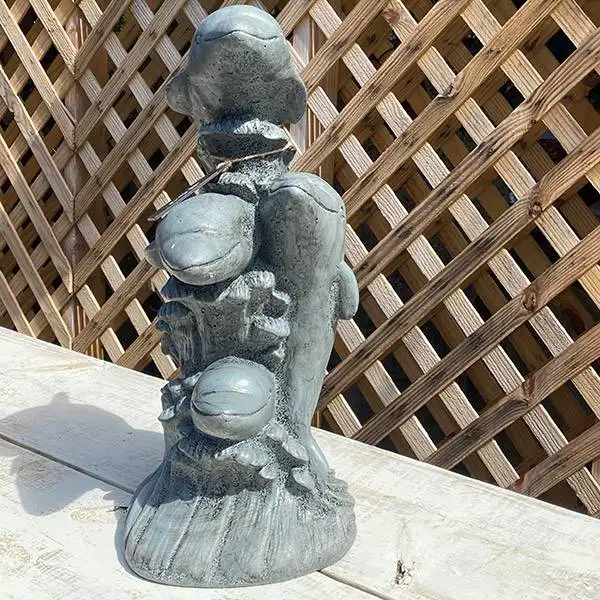 Ethans Courtyard and Patio | Dolphin Concrete Garden Statue | Bonita Springs | Water Fountains, Wall Fountains, Mailboxes, and more