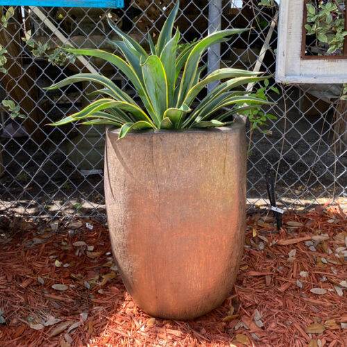 Ethans Courtyard and Patio | Bronze Outdoor Planters