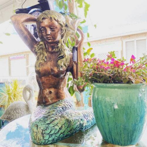 Ethans Courtyard and Patio | Large Bronze Mermaid Statue| Bonita Springs | Water Fountains, Wall Fountains, Mailboxes, and more