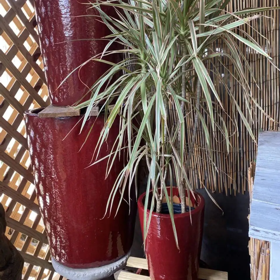 Ethans Courtyard and Patio | Glazed Ceramic Planters