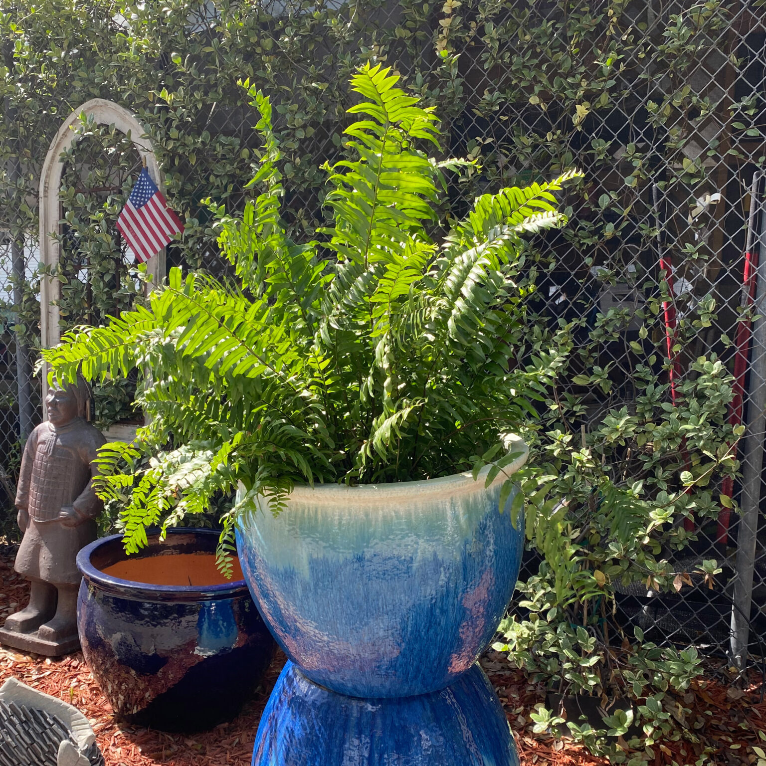 Large Glazed Ceramic Planters | Ethans Courtyard and Patio